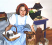 Sis as Dorothy; Hanna as Toto -- Halloween 1998
